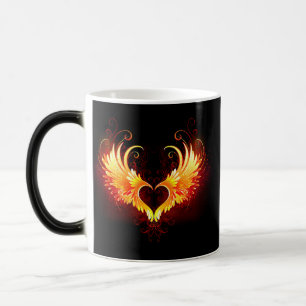 Angel Fire Heart with Wings Color Morph Mug