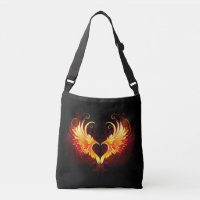 Angel Fire Heart with Wings