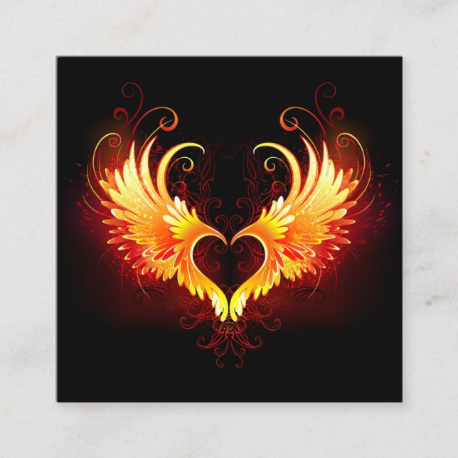 Angel Fire Heart with Wings Discount Card (Front)