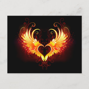 Angel Fire Heart with Wings Enclosure Card