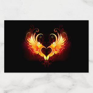 Angel Fire Heart with Wings Envelope Liner