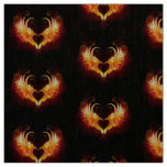 Angel Fire Heart with Wings Fabric