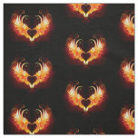 Angel Fire Heart with Wings Fabric