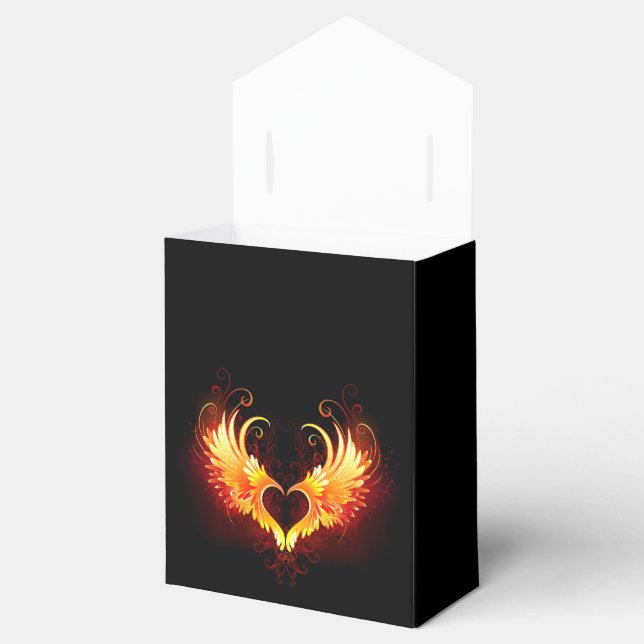 Angel Fire Heart with Wings Favor Boxes (Opened)