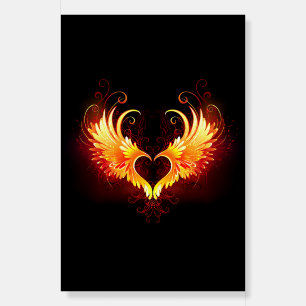 Angel Fire Heart with Wings Foam Board