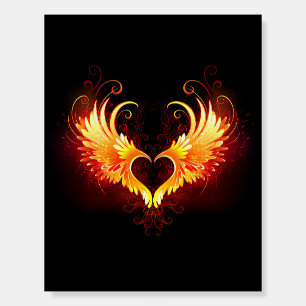 Angel Fire Heart with Wings Foam Board