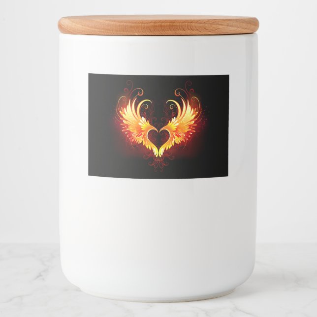 Angel Fire Heart with Wings Food Label (Front)