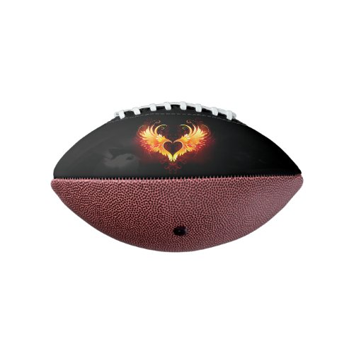 Angel Fire Heart with Wings Football