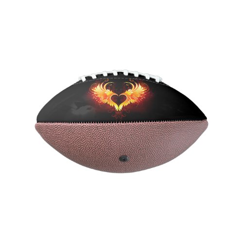 Angel Fire Heart with Wings Football