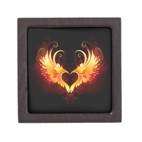 Angel Fire Heart with Wings Gift Box