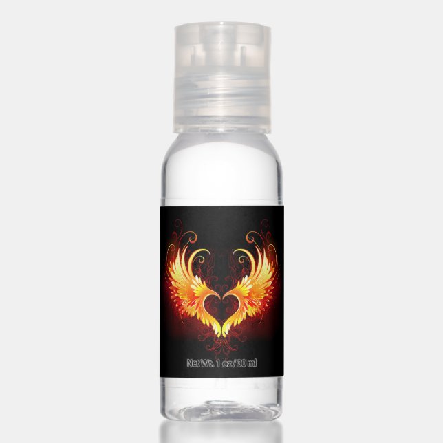 Angel Fire Heart with Wings Hand Sanitizer (Front)