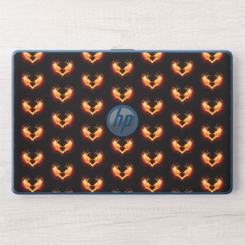 Angel Fire Heart with Wings HP Laptop Skin