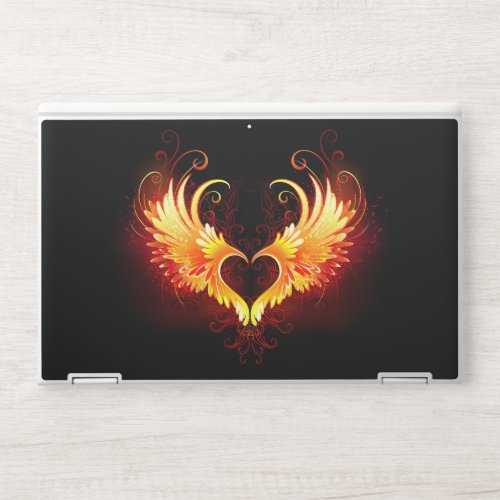 Angel Fire Heart with Wings HP Laptop Skin