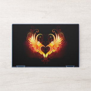 Angel Fire Heart with Wings HP Laptop Skin
