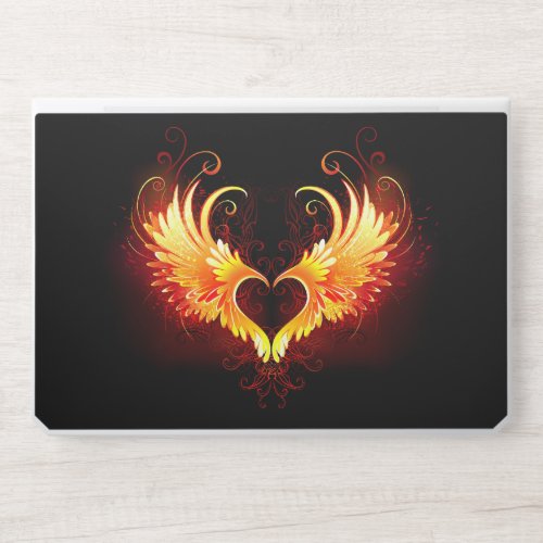 Angel Fire Heart with Wings HP Laptop Skin