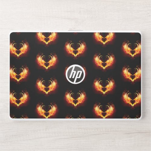 Angel Fire Heart with Wings HP Laptop Skin