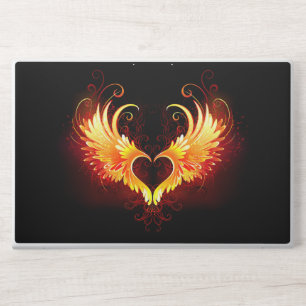Angel Fire Heart with Wings HP Laptop Skin