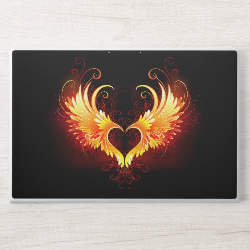 Angel Fire Heart with Wings HP Laptop Skin