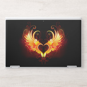 Angel Fire Heart with Wings HP Laptop Skin