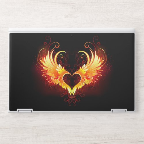 Angel Fire Heart with Wings HP Laptop Skin