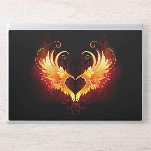 Angel Fire Heart with Wings HP Laptop Skin