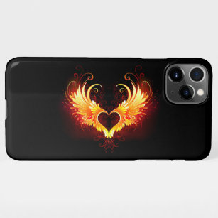 Angel Fire Heart with Wings iPhone 11Pro Max Case