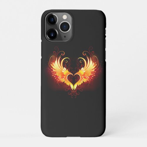 Angel Fire Heart with Wings iPhone 11Pro Case