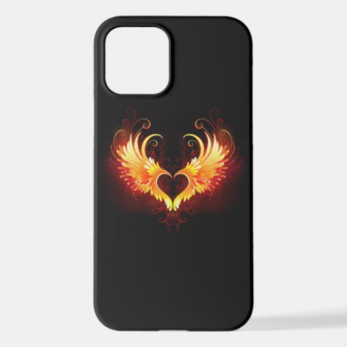 Angel Fire Heart with Wings iPhone 12 Case