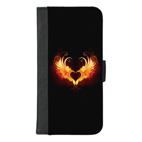 Angel Fire Heart with Wings iPhone 87 Plus Wallet Case