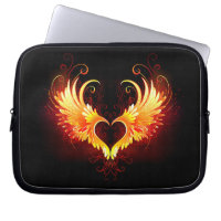 Angel Fire Heart with Wings