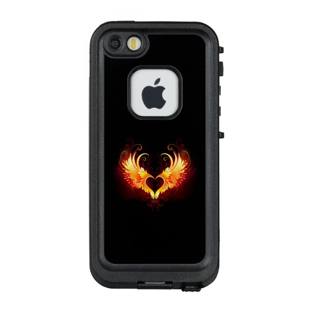 Angel Fire Heart with Wings LifeProof iPhone Case (Back)