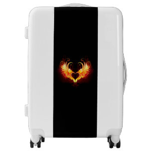 Angel Fire Heart with Wings Luggage