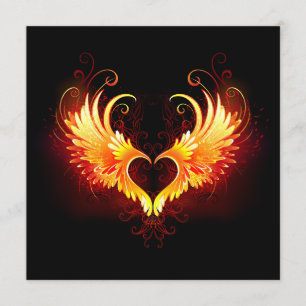 Angel Fire Heart with Wings Menu