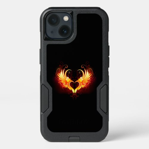 Angel Fire Heart with Wings iPhone 13 Case