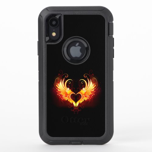 Angel Fire Heart with Wings OtterBox Defender iPhone XR Case