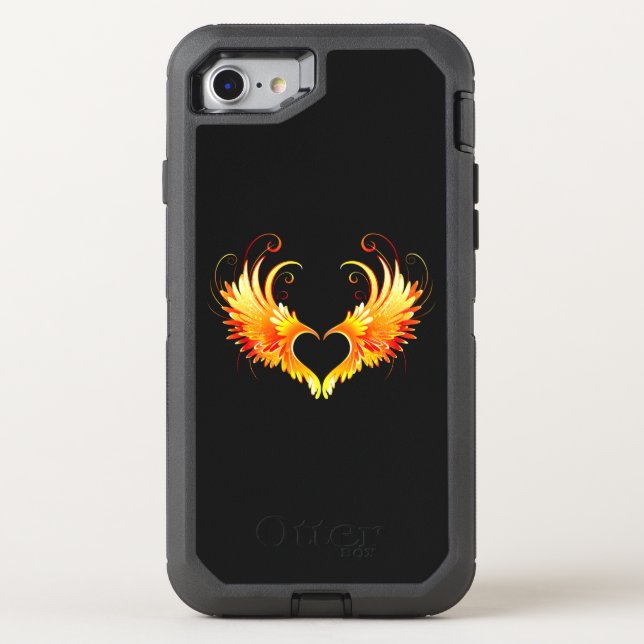 Angel Fire Heart with Wings Otterbox iPhone Case (Back)