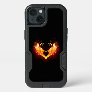 Angel Fire Heart with Wings iPhone 13 Case