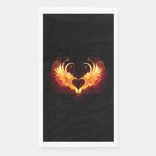 Angel Fire Heart with Wings Paper Guest Towels