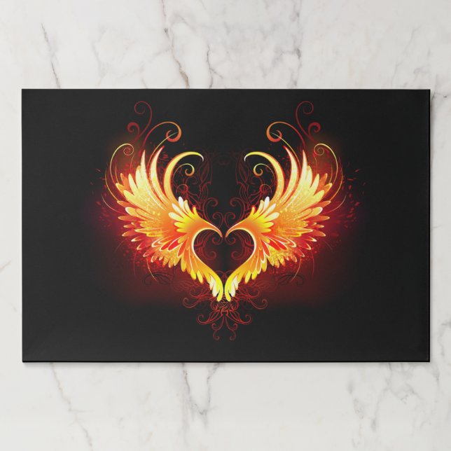 Angel Fire Heart with Wings Paper Pad (Front)