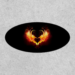 Angel Fire Heart with Wings Patch