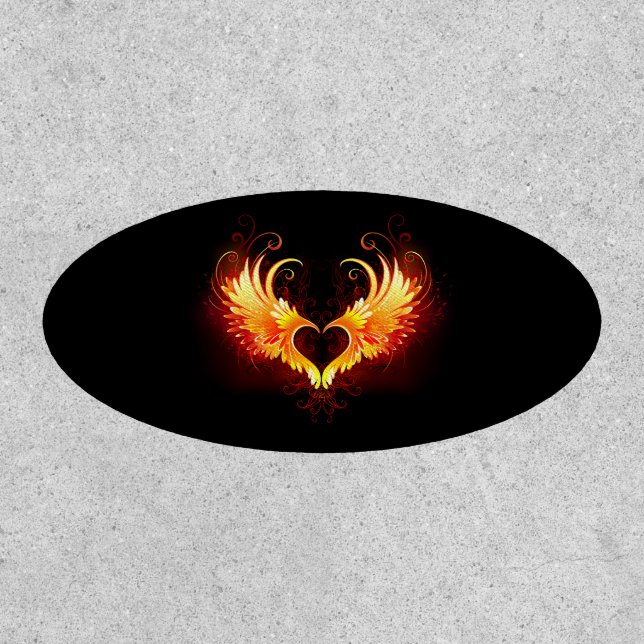 Angel Fire Heart with Wings Patch (Front)