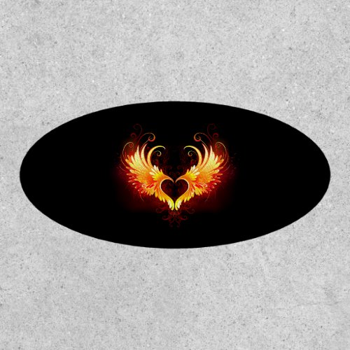 Angel Fire Heart with Wings Patch