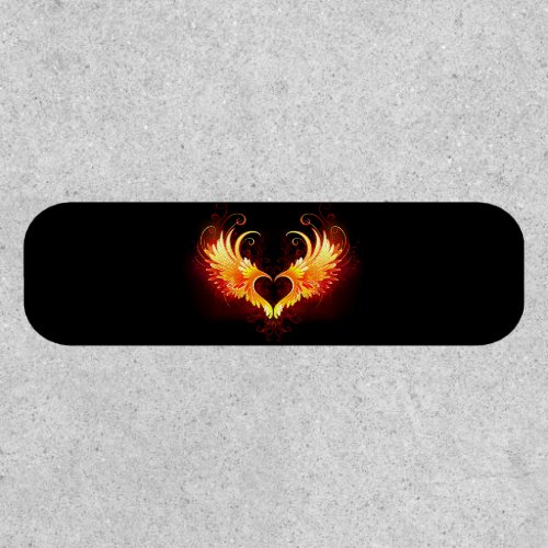 Angel Fire Heart with Wings Patch