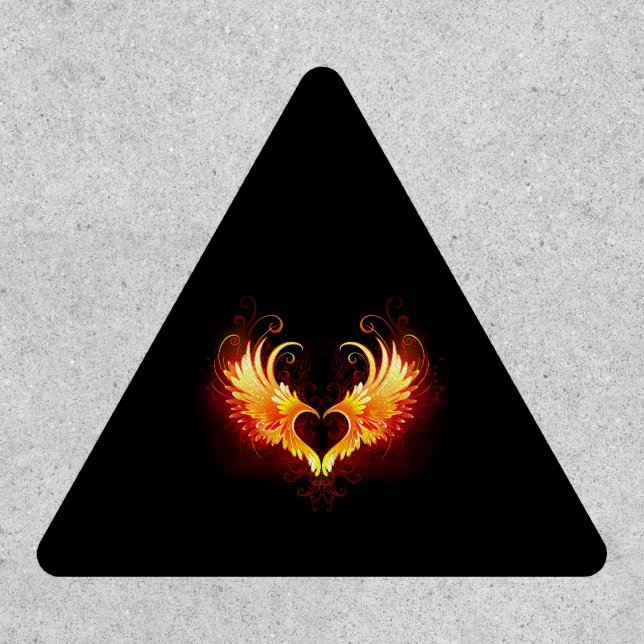Angel Fire Heart with Wings Patch (Front)