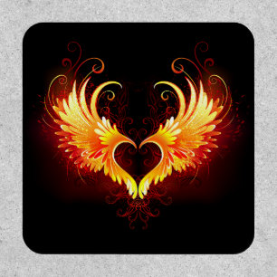 Angel Fire Heart with Wings Patch