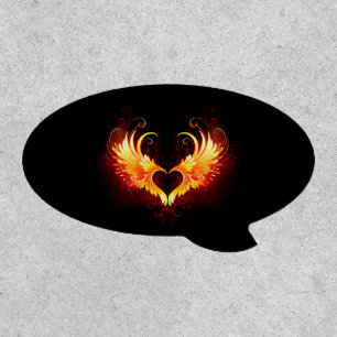 Angel Fire Heart with Wings Patch