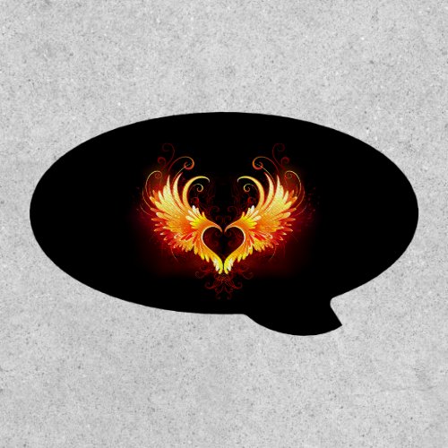 Angel Fire Heart with Wings Patch