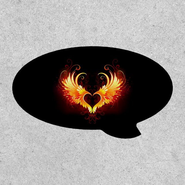 Angel Fire Heart with Wings Patch (Front)