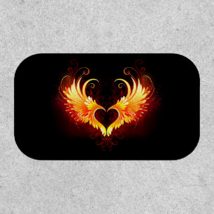 Angel Fire Heart with Wings Patch
