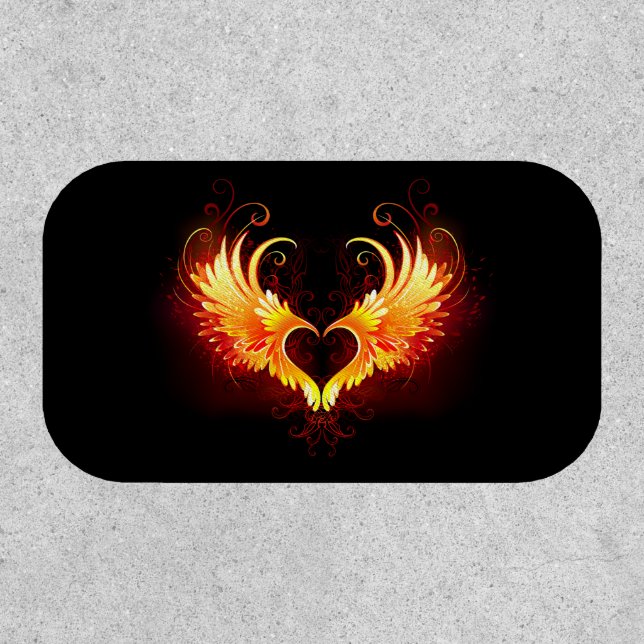Angel Fire Heart with Wings Patch (Front)